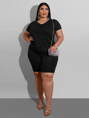  Short Sleeve Tee & Biker Shorts Set