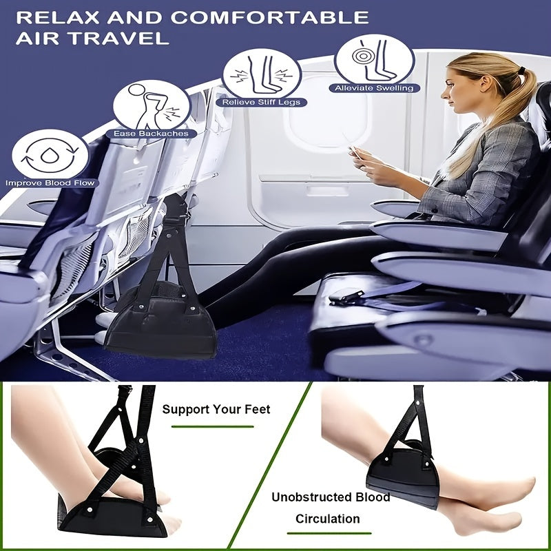 Portable Travel Footrest Airplane Footrest Adjustable Height Foot Rest