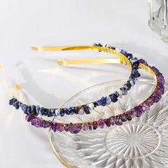 Crystal Quartz Headband Amethyst Hair Accessories Mermaid Tiara Princess Crown