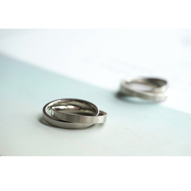 Men's Stainless Steel Double Ring Combo