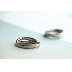 Men's Stainless Steel Double Ring Combo