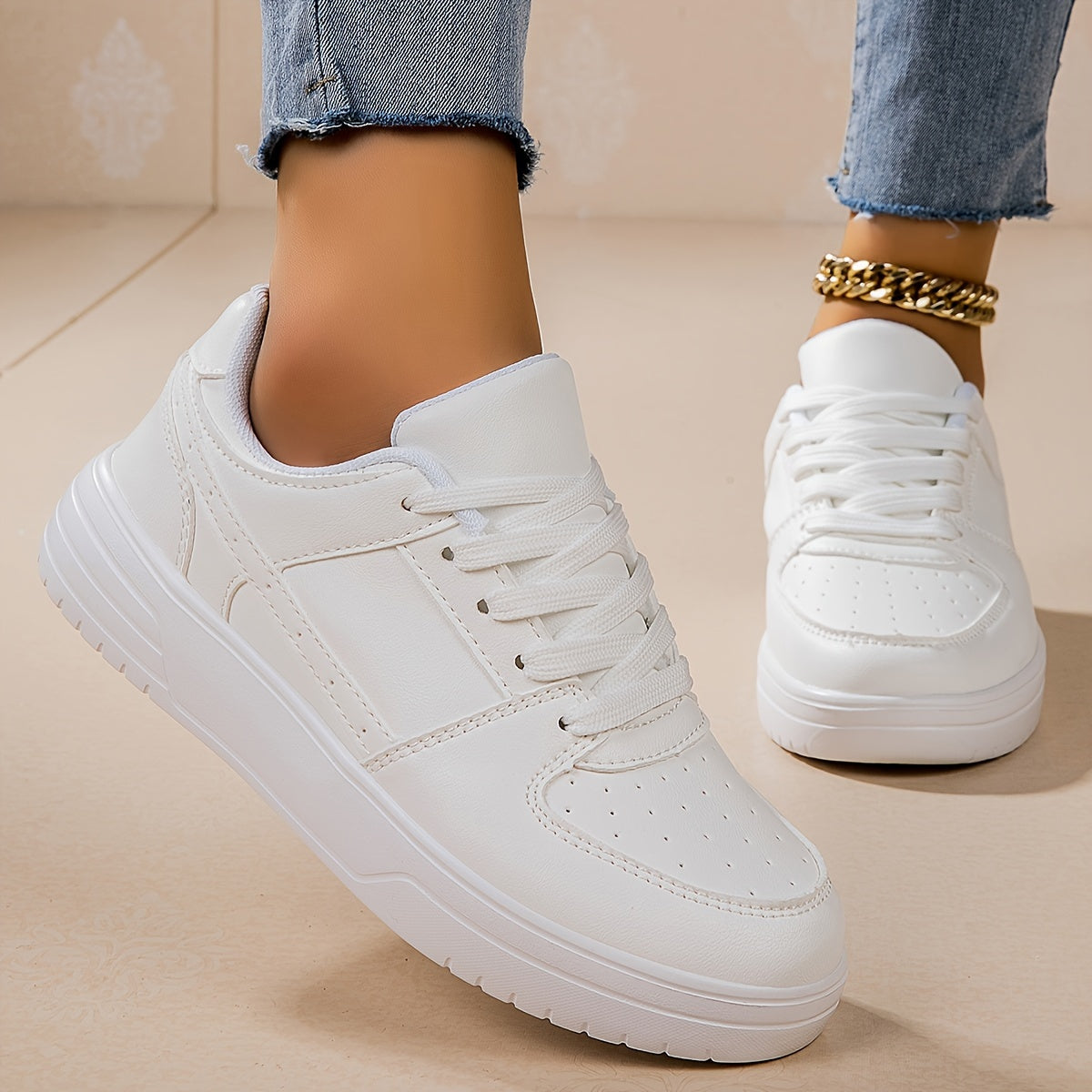 Solid Flat Sports Sneakers Slip resistant Leisure Outdoor Sport Shoes
