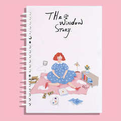 Cartoon Girl Succulent Plant Coil Book A5 Loose-leaf 60 Sheets