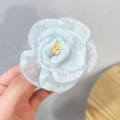 Sequins Flower Hair Clip Duckbill Barrette Hair Slides Clip Corsage Brooch Clip
