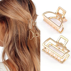 Golden Hair Claw Clip Non Slip Strong Hold Grip Hair Jaw Clip