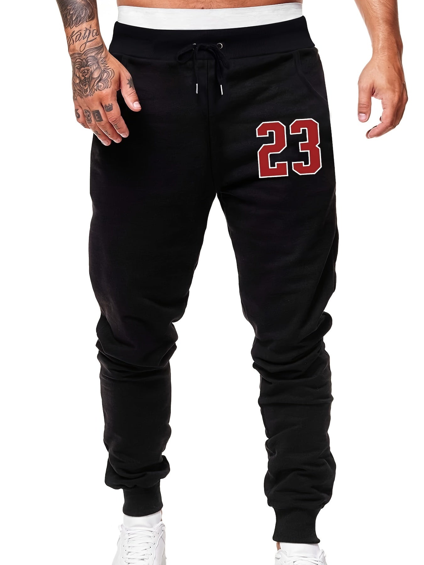 Men's 23 Print High Waisted Sweatpants With Pocket
