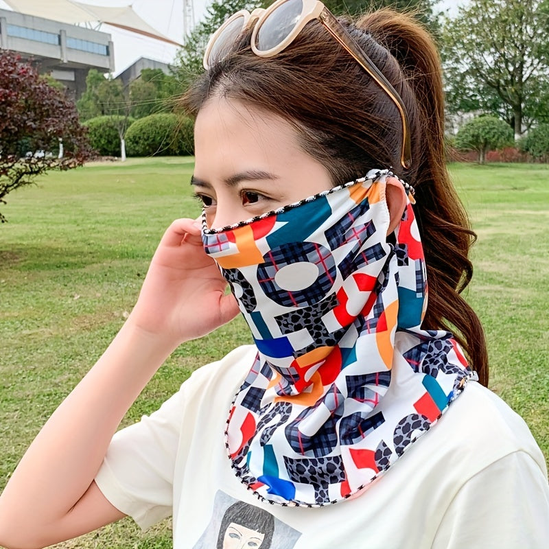 Sunscreen Ice Mask Headscarf Neck Gaiter UV Protection Women Head Wrap