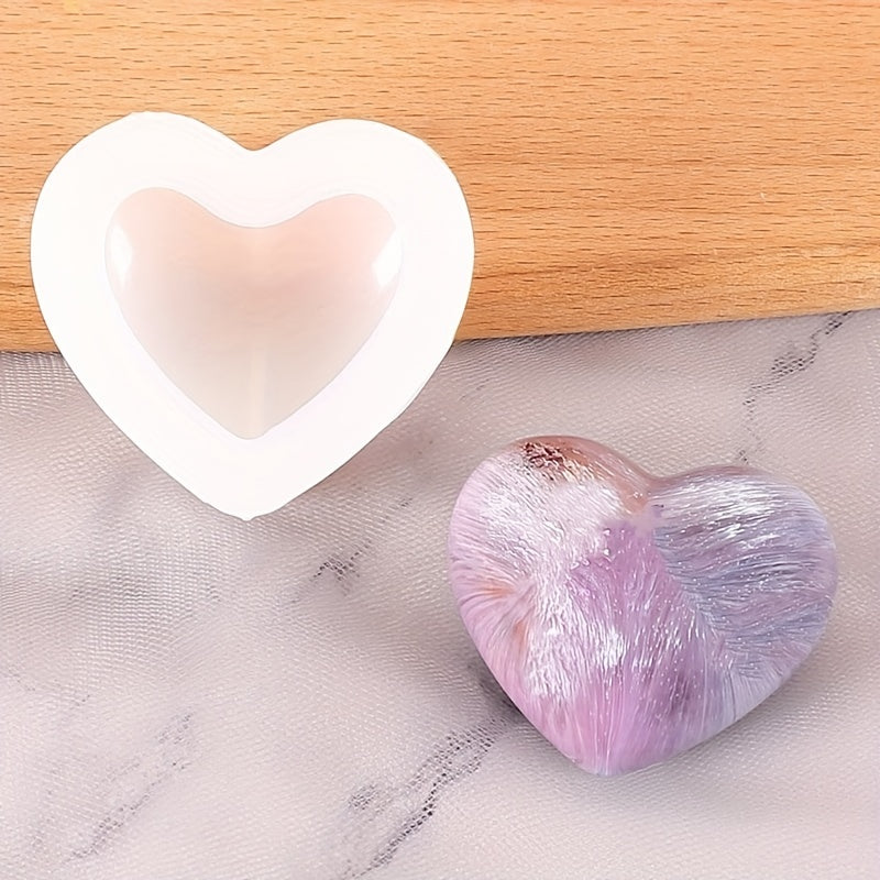 3D Heart Silicone Resin Mold for Pendant Necklace Crafts