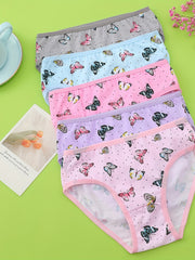 10pcs Butterfly Girls Briefs Kids Elastic Soft Panties