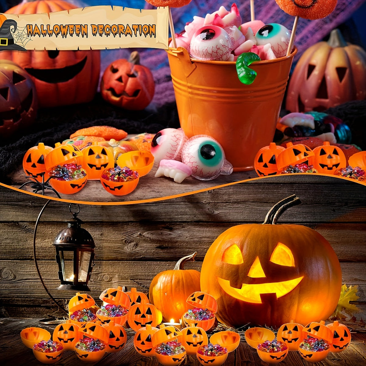 10pcs Thanksgiving Pumpkin Candy Boxes Birthday Party Supplies