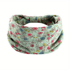 Flower Wide Headbands Elastic Bandana Non Slip for Women