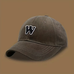 W Embroidery Baseball Cap Casual Women Sun Hat Outdoor Sunscreen Sports Hats