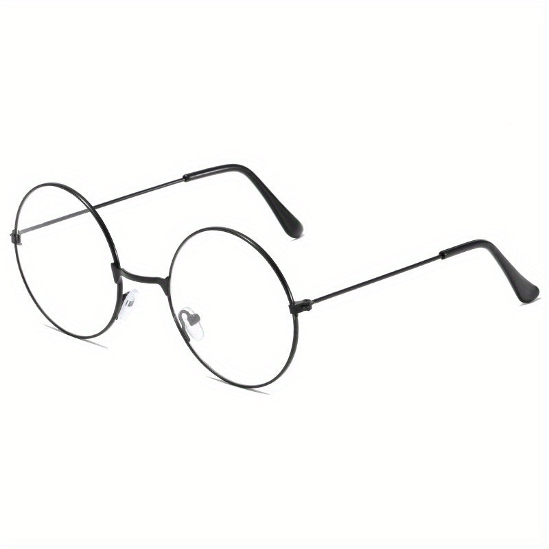 Men's Retro Round Frame Anti Light Glasses Reading Glasses