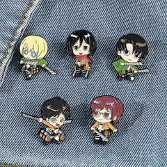 Cartoon Character Brooch Men's Scarf Hat Backpack Pin