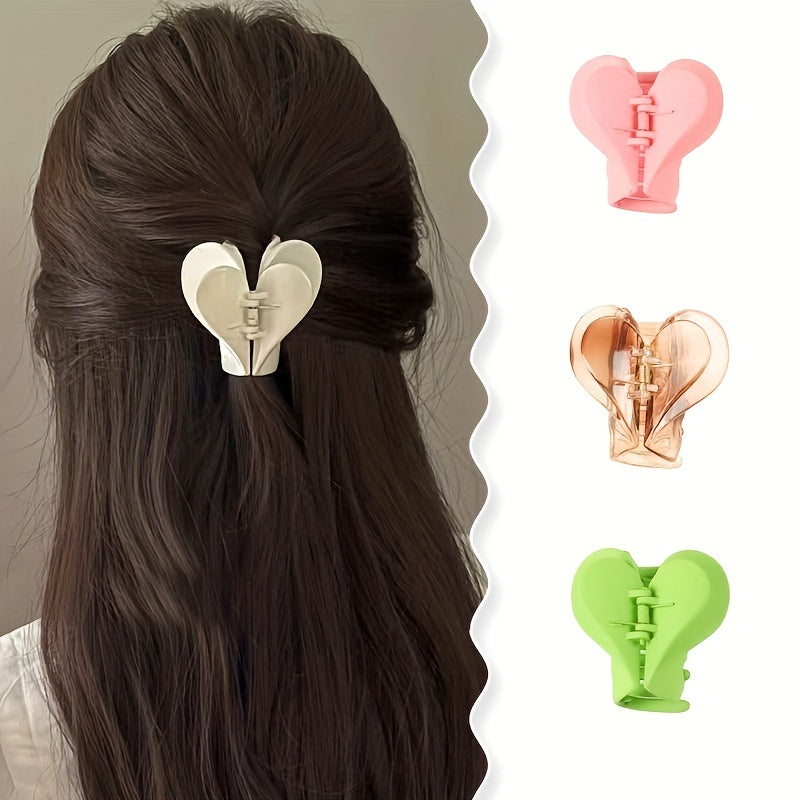 Heart shaped Acrylic Hair Claw Headwear Hair Accessories