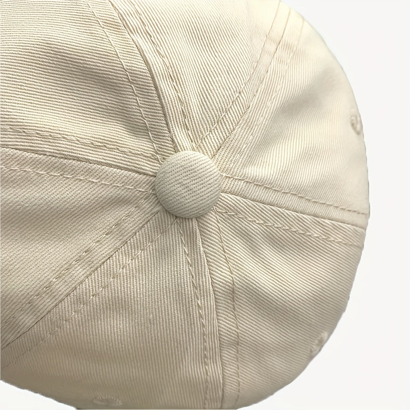 Embroidered Washed Baseball Cap Soft Top Outdoor Sunshade Hat