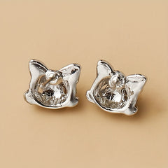 Colorful Rhinestone Cat Jewelry Set - Pendant Necklace & Earrings & Ring