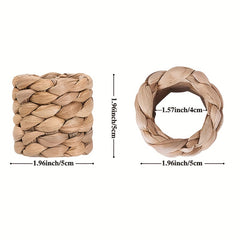 6pcs Woven Napkin Buckle Boho Holder for Wedding Thanksgiving