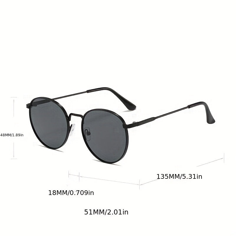 Retro Metal Sunglasses For Summer Beach UV400