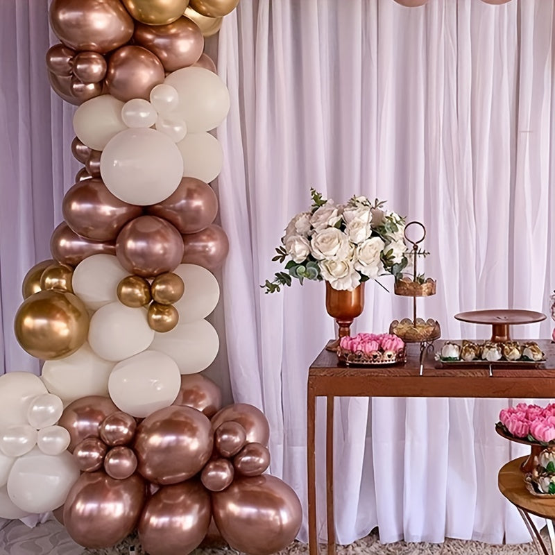 120pcs Rose Golden Balloons Party Event Wedding Decoration