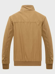 Men's Casual High Neck Zipper Jacket for Spring
