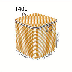 Houndstooth Quilt Clothes Organizer Lightweight Handheld Storage Bag