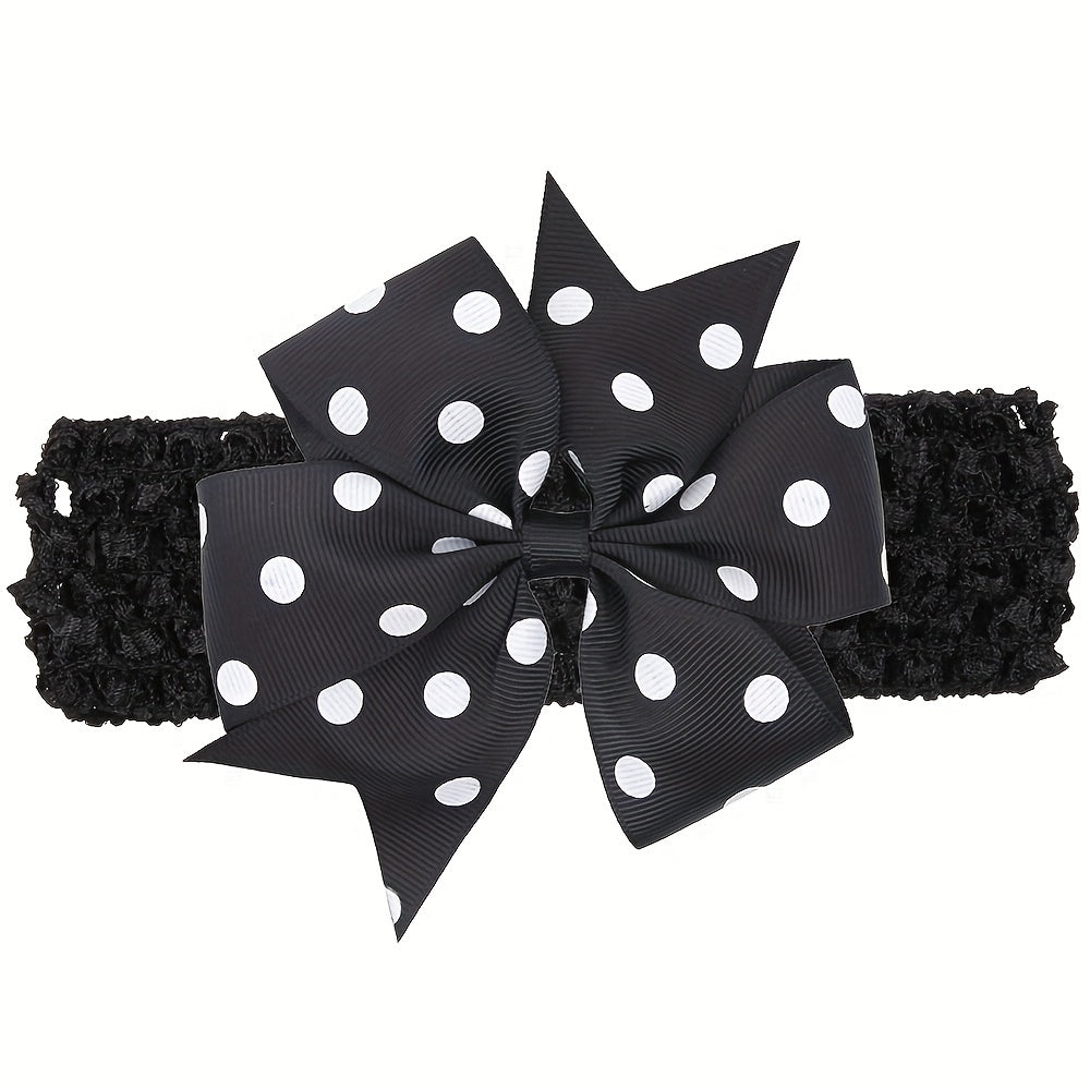 Girls Bow Knot Polka Dot Headband Head Accessories Headwear