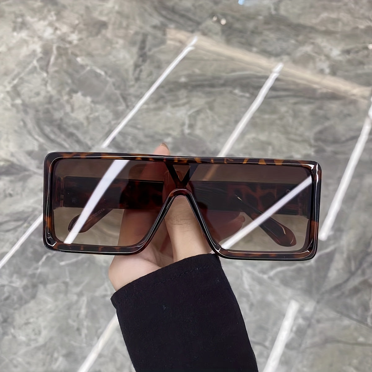 Flat Top Mirrored UV400 Sunglasses for Women Men