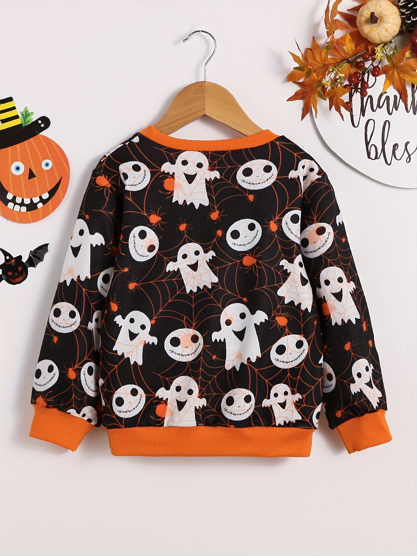 Boy's Halloween Style Graphic Sweatshirt