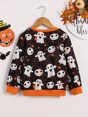 Boy's Halloween Style Graphic Sweatshirt