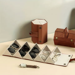 Sunglasses Travel Organizer Case 6 Slots Wall Mounted Hanging Eyewear Holder