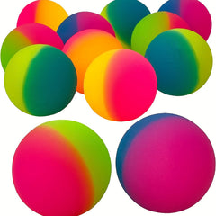 10Pcs Rainbow Bouncy Balls Kids Party Favors Birthday Christmas Gift