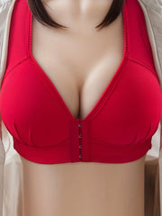 Solid Wireless Bra Comfy & Push Up