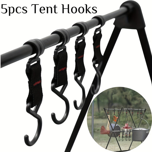 5 pcs Camping Rack Hook for Coats & Tents, High Load Capacity