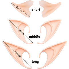 Fairy Pixie Elf Ears Soft Pointed Tips Costume Accessories for Party