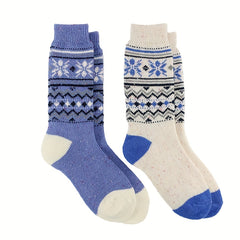 Geometric Pattern Mid Tube Socks Soft Women's Stockings