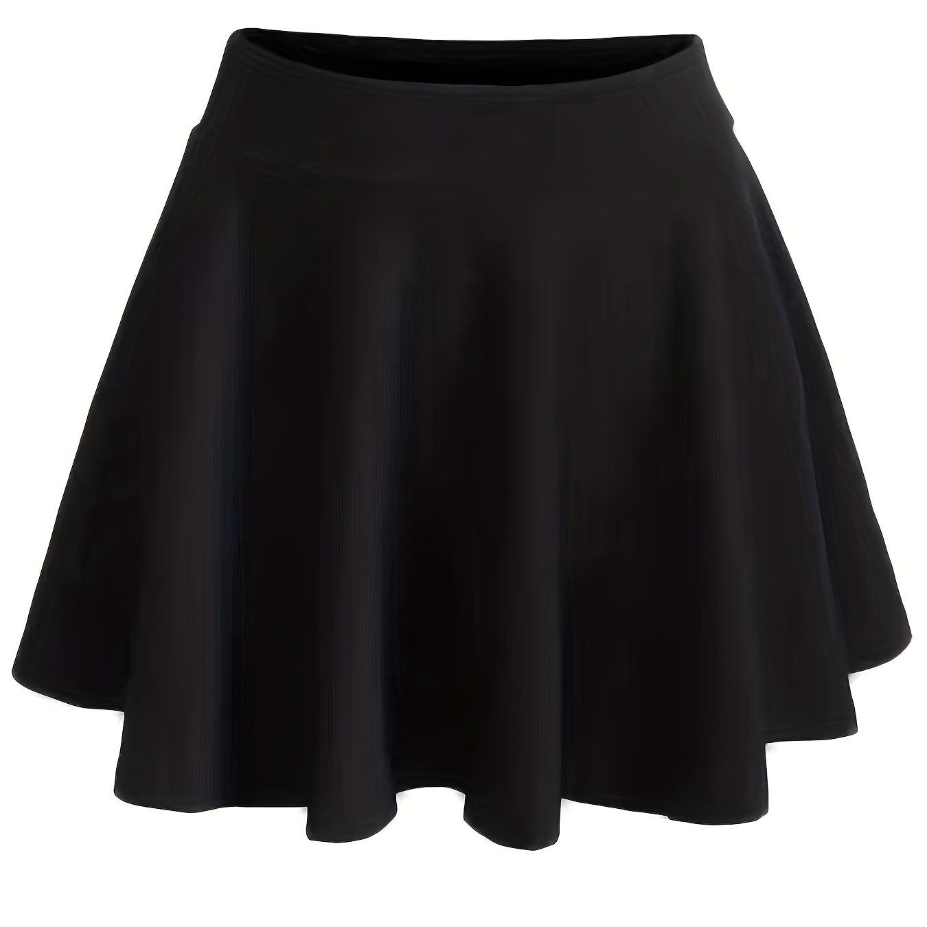  High Rise Ruffle Stretch Skirt
