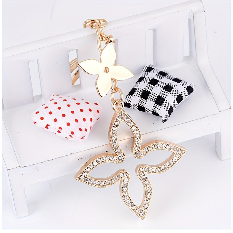 Four Leaf Clover Car Key Chain Pendant Bag Decoration