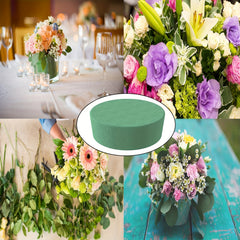4pcs Round Flower Foam Block Wet Flower Foam Polyethylene Foam