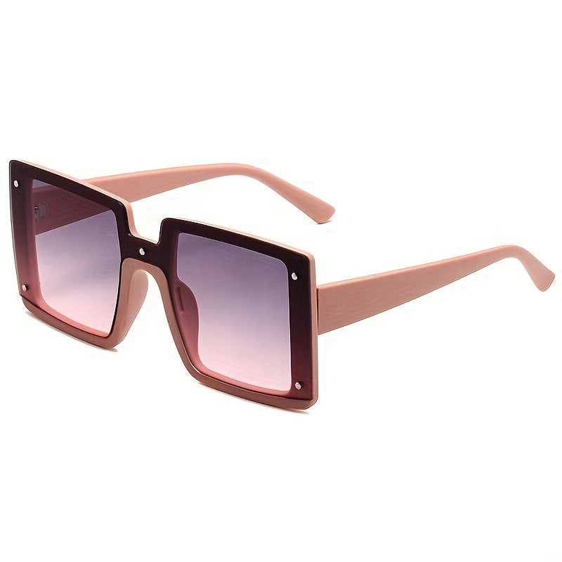 Ombre Square Sunglasses Thick Frame Glasses