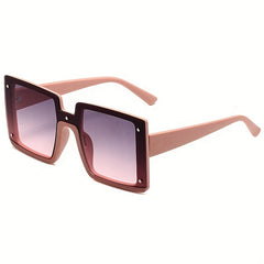 Ombre Square Sunglasses Thick Frame Glasses