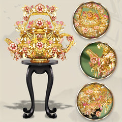 Piececool Jade Tea Pot 3D Metal Puzzle Chinese Style Stainless Steel Assembly Mo