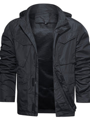Men's Lightweight Hooded Trench Jacket