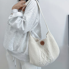 Japanese Style Crochet Crossbody Bag for Women