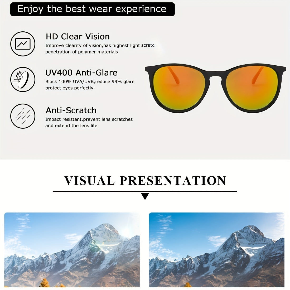 Polarized Vintage Sports Sunglasses Women UV Protection