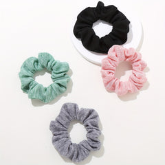 12pcs Soft Solid Scrunchies Ponytail Holder Hair Rope Women Girls Hair Accessori
