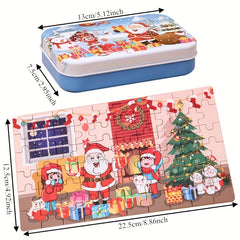 Christmas Wooden DIY Small Gift Children's Santa Claus Educational Puzzle Toys