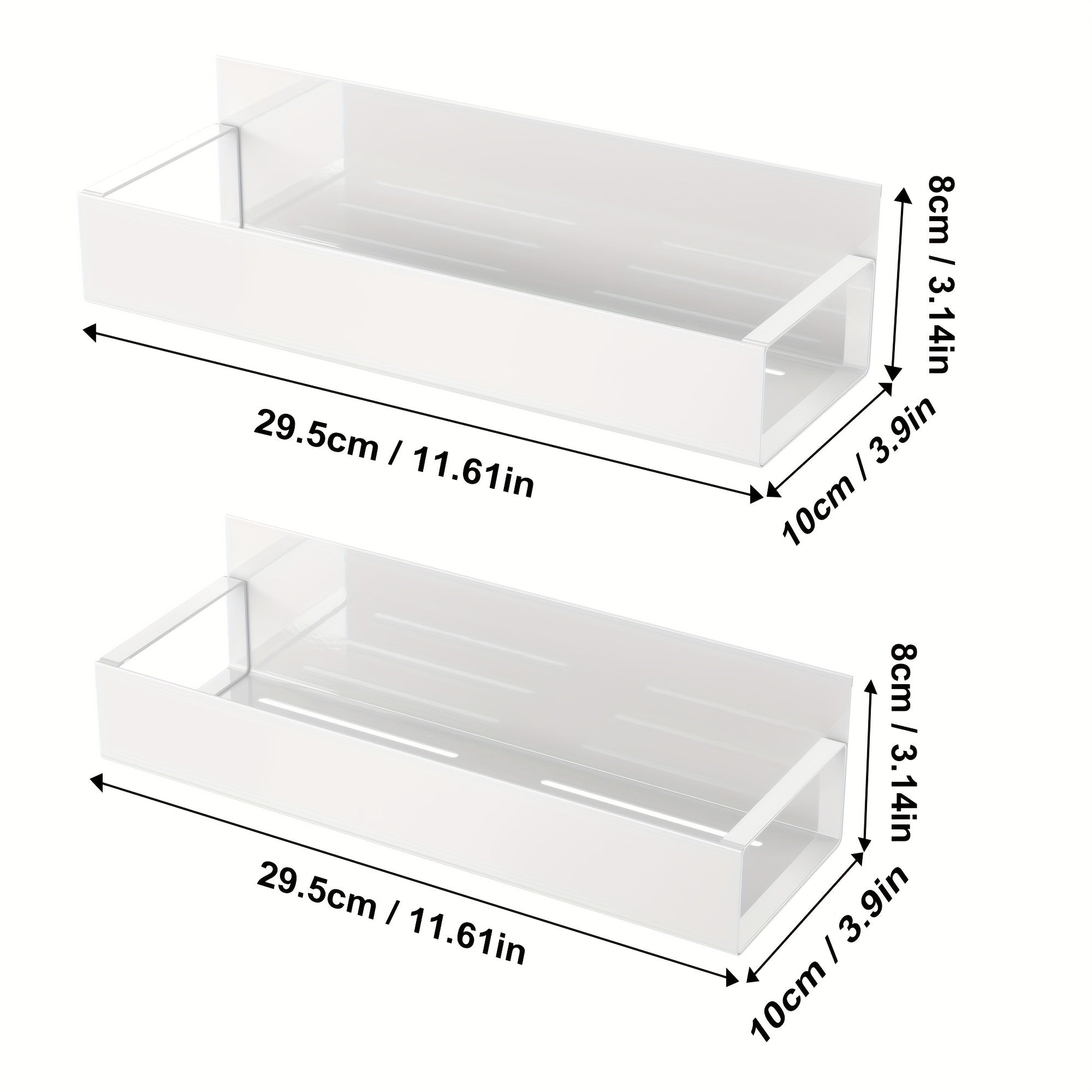 2pc Magnetic Spice Rack Set Large Baskets Kitchen Storage Accessories