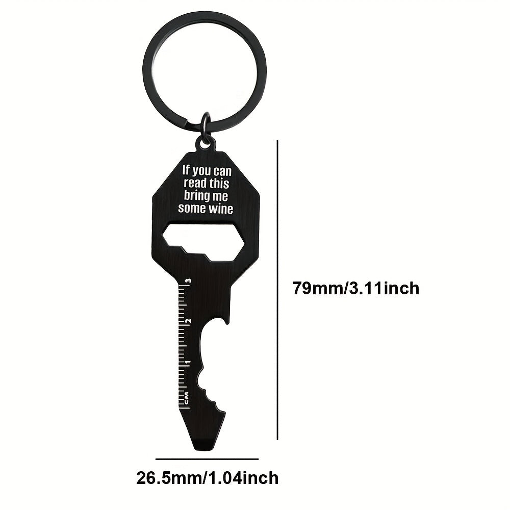 Multi-Function Hex Keychain Bottle Opener Screwdriver