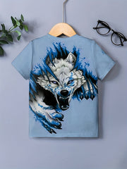 Boy's Wolf Graphic T shirt Breathable Tee Kid's Clothing For Summer